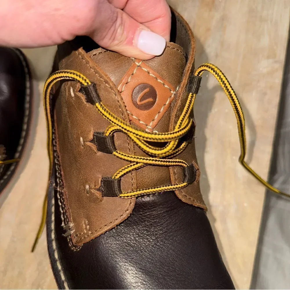 Men’s Clark’s Collection Eastern-mid leather lace up vintage style boots sz 9.5